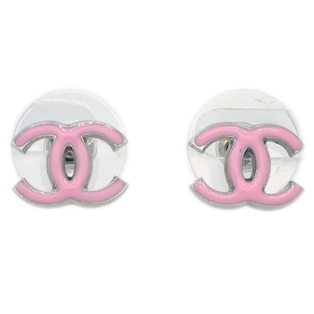 Chanel 2019 CC Piercing Earrings Pink C19C