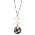 Chanel CC Chain Necklace Pendant Silver B11C