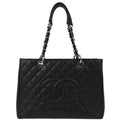 Chanel 2012 Black Caviar Grand Shopping Tote GST