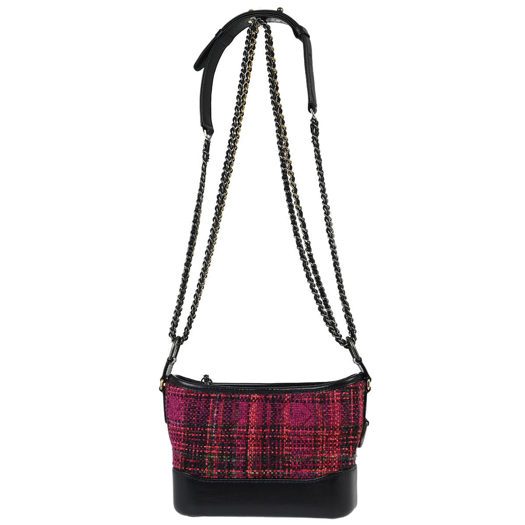 Chanel 2018-2019 Navy Tweed Calfskin Gabrielle Small Shoulder Bag