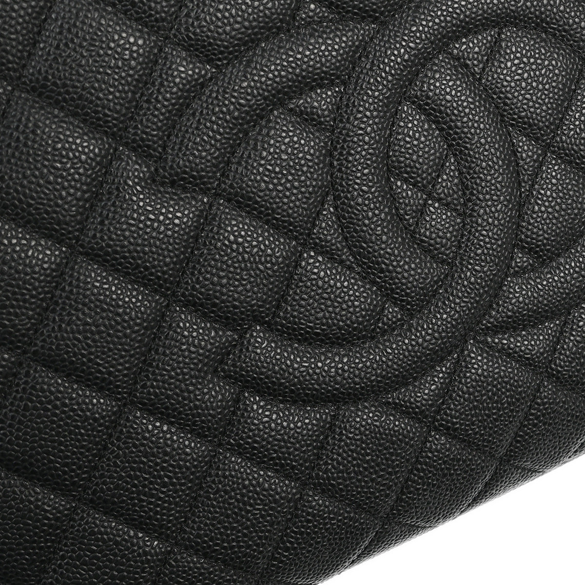 Chanel 2012 Black Caviar Grand Shopping Tote GST Chain Handbag