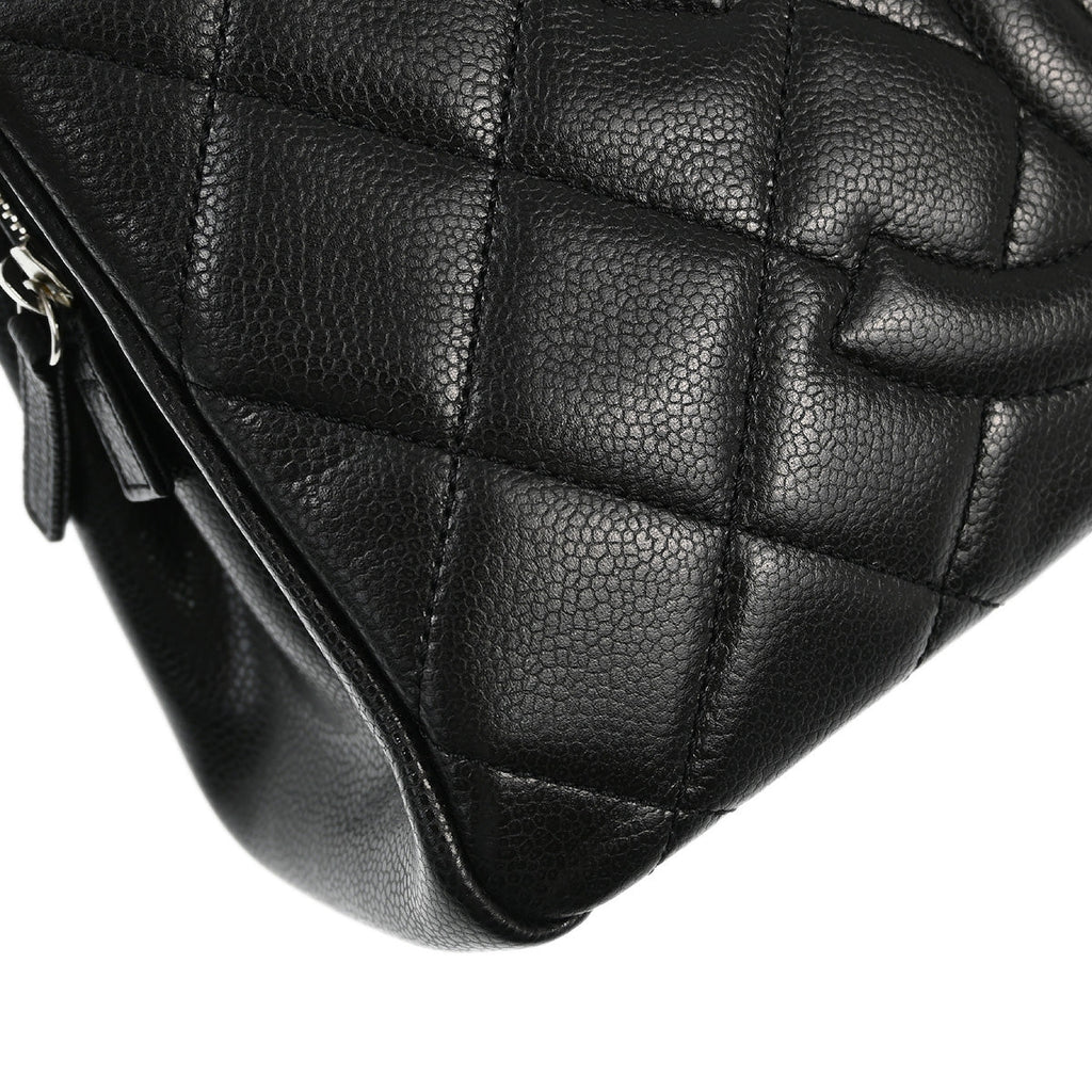 Chanel 2013-2014 Black Caviar Chain Tote Handbag
