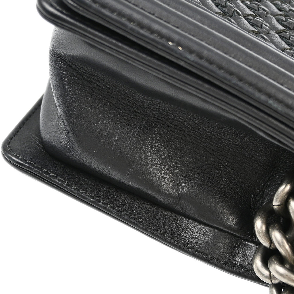 Chanel 2018 Braided Calfskin Boy Small