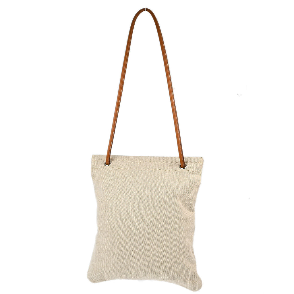 Hermes 2012 Beige Toile Chevrons Aline MM Shoulder Bag