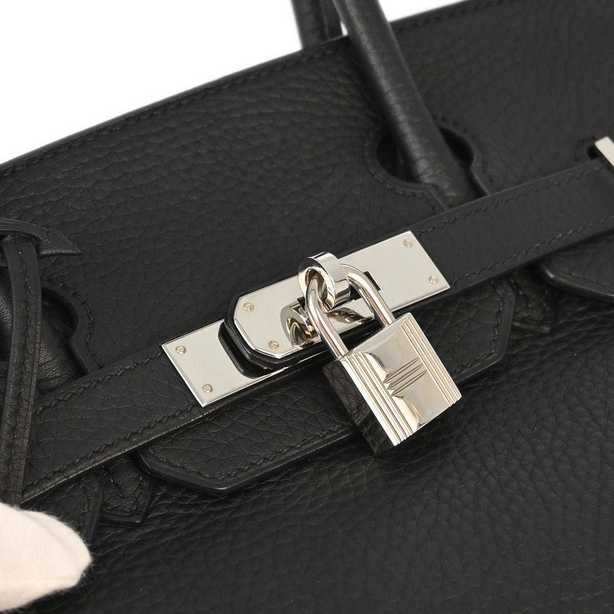 Hermes 2010 Black Taurillon Clemence Birkin 30 Handbag