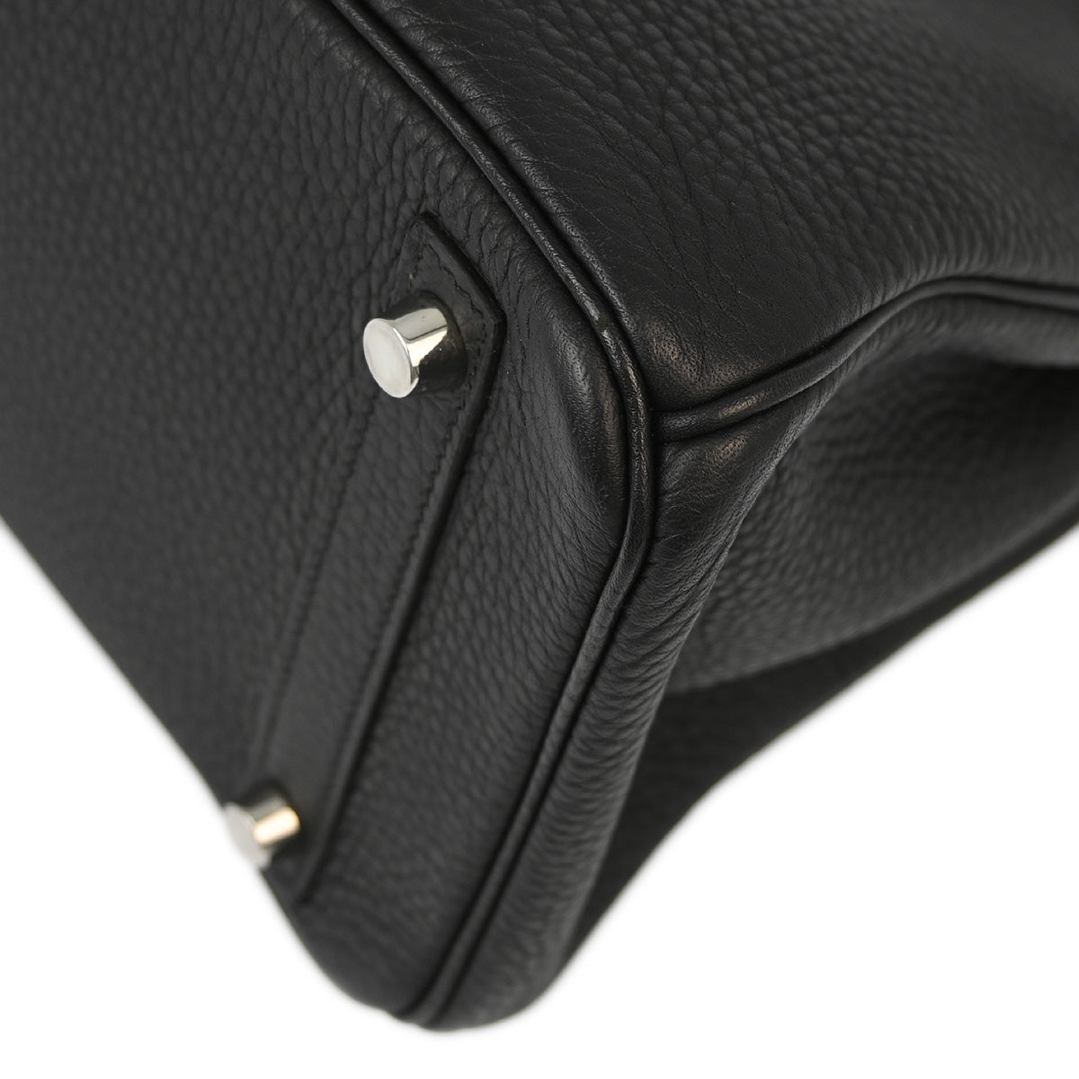 Hermes 2010 Black Taurillon Clemence Birkin 30 Handbag