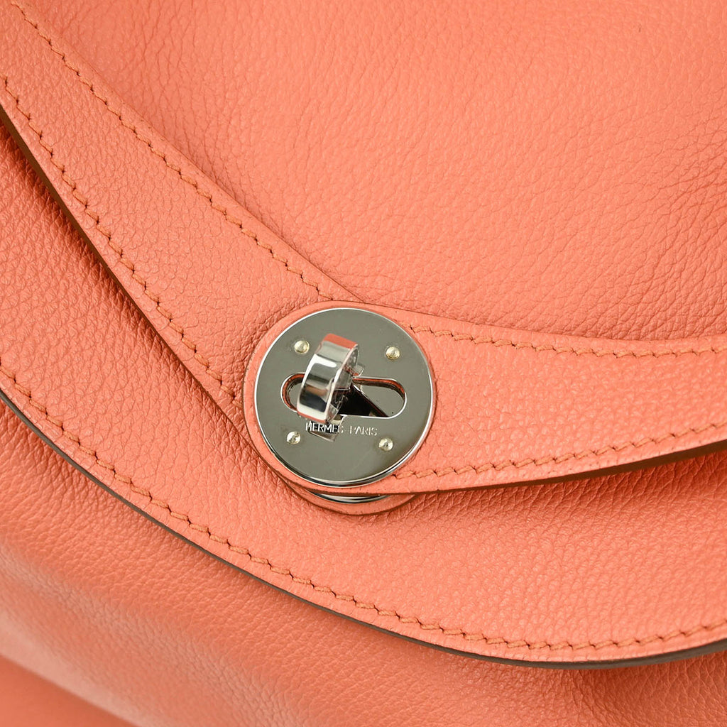 Hermes 2012 Flamingo Evercolor Lindy 30 Shoulder Bag