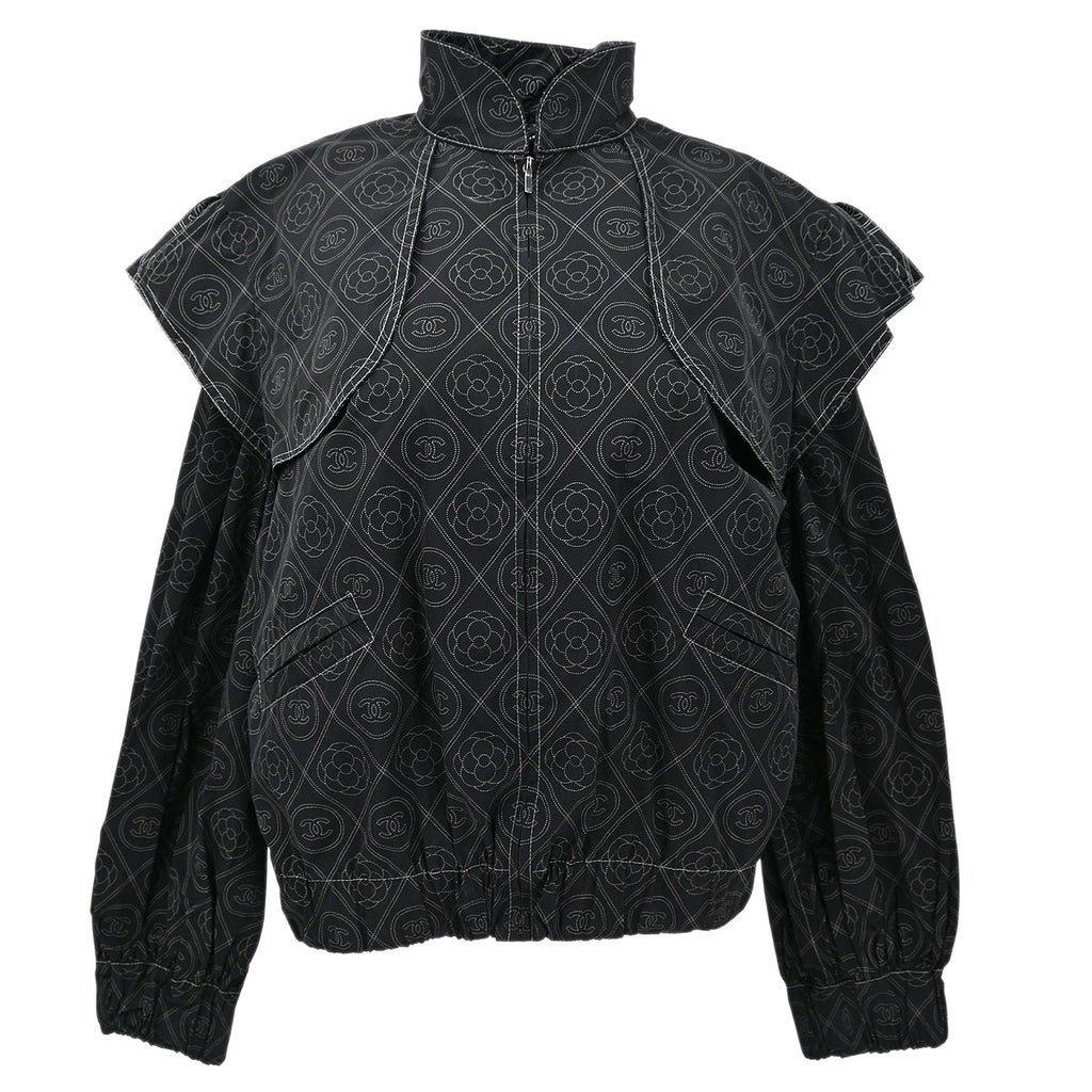 Chanel 2018 Zip Up Jacket Black #38