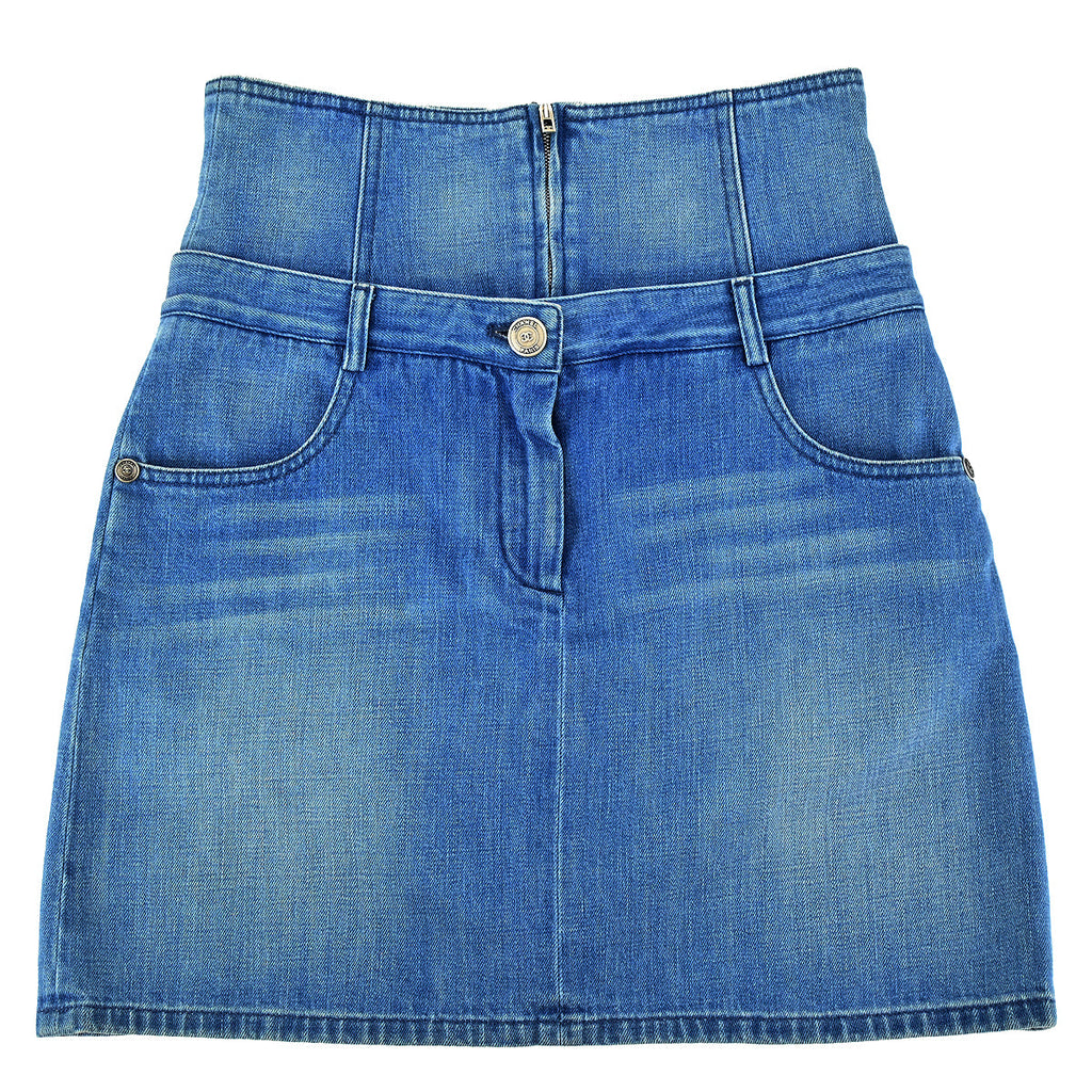 Chanel 2016 Denim Blue Skirt #36