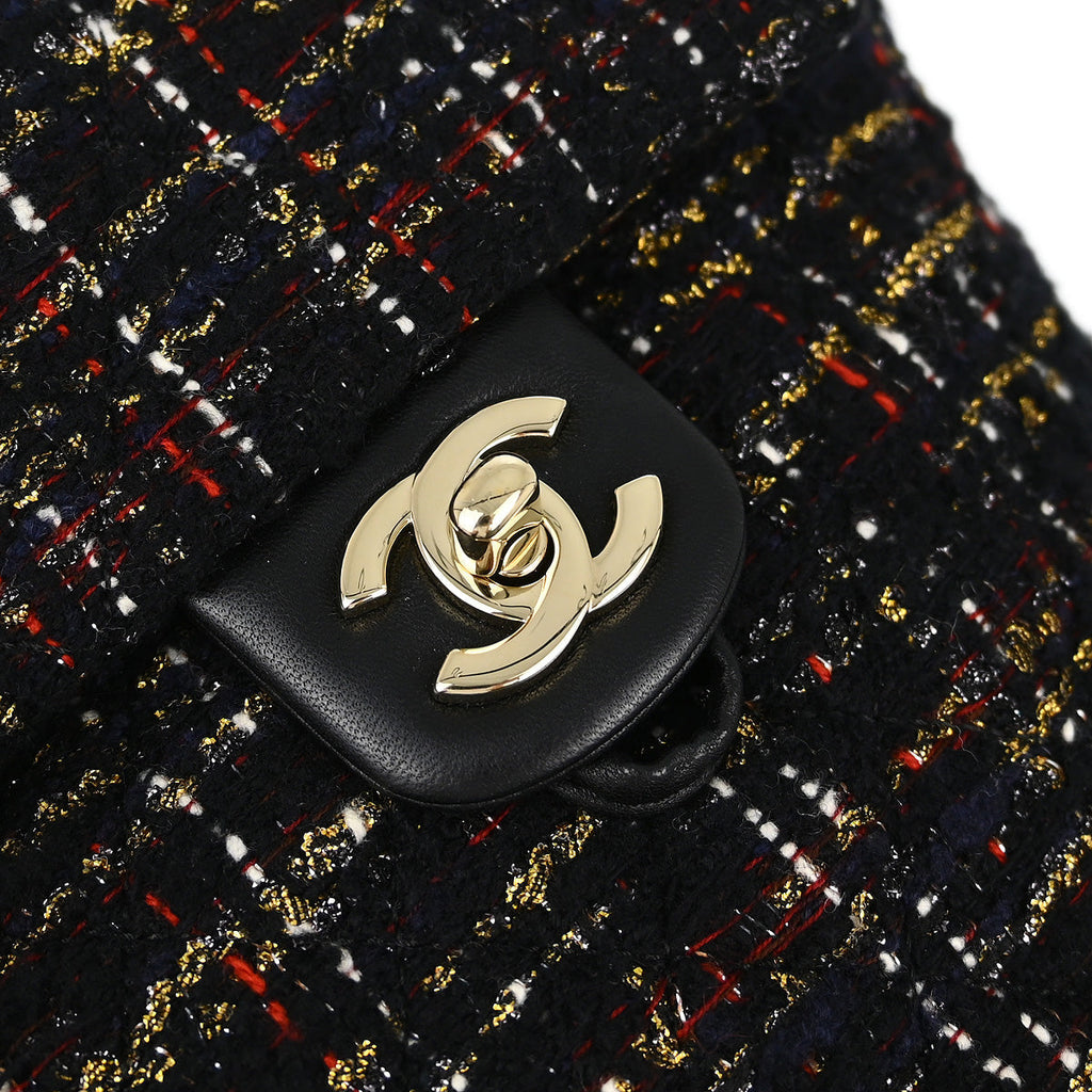Chanel 2019 Black Tweed Mini Urban Spirit Backpack