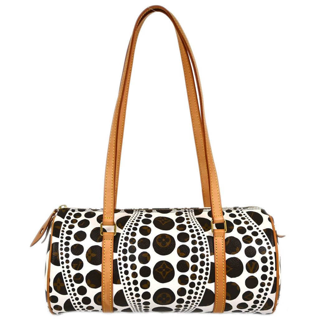 Louis Vuitton 2012 White Pumpkin Dot Papillon GM Handbag M40687