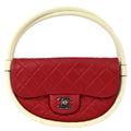 Chanel 2013-2014 Red Lambskin Small Hula Hoop Handbag
