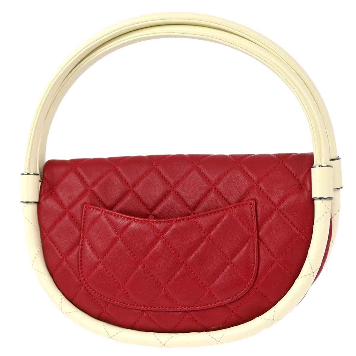 Chanel 2013-2014 Red Lambskin Small Hula Hoop Handbag