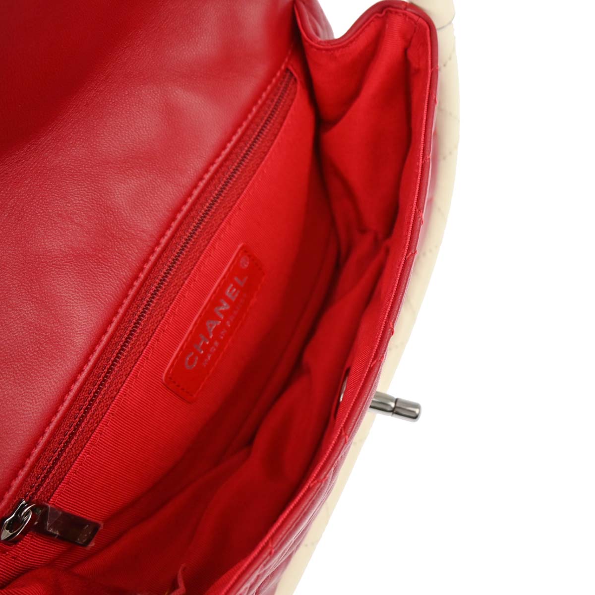Chanel 2013-2014 Red Lambskin Small Hula Hoop Handbag