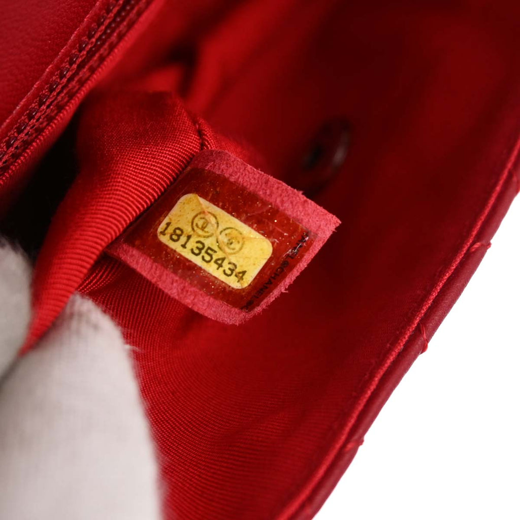 Chanel 2013-2014 Red Lambskin Small Hula Hoop Handbag