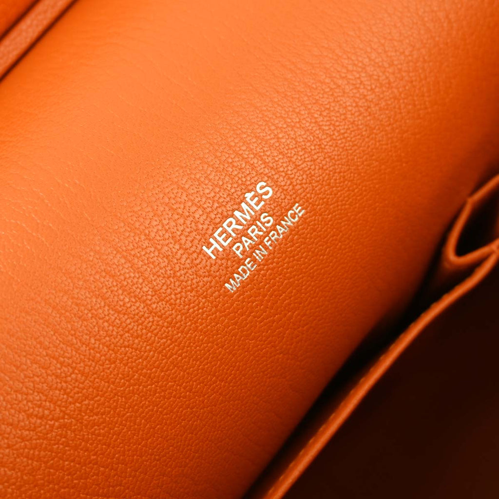 Hermes 2012 Orange Taurillon Clemence Jypsiere 34 Shoulder Bag