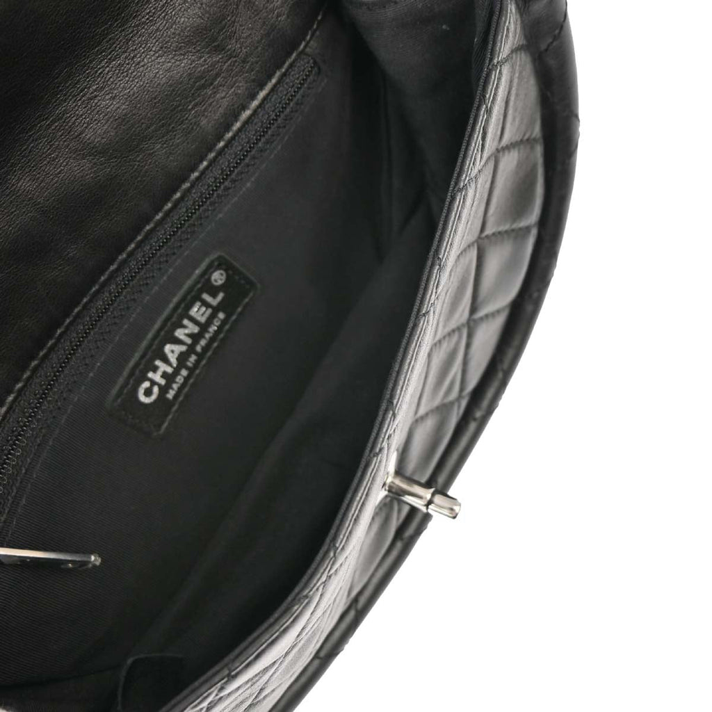 Chanel 2013-2014 Black Lambskin Hula Hoop Handbag