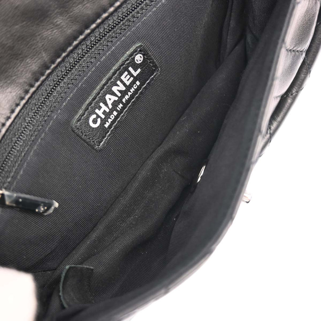 Chanel 2013-2014 Black Lambskin Hula Hoop Handbag