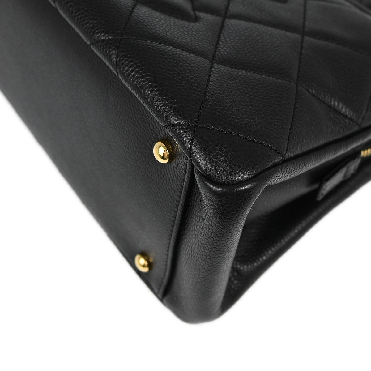 Chanel 2013-2014 Black Caviar Chain Shoulder Tote Bag