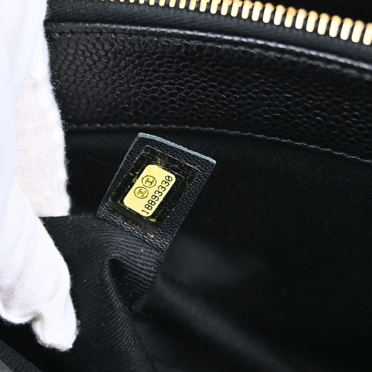 Chanel 2013-2014 Black Caviar Chain Shoulder Tote Bag