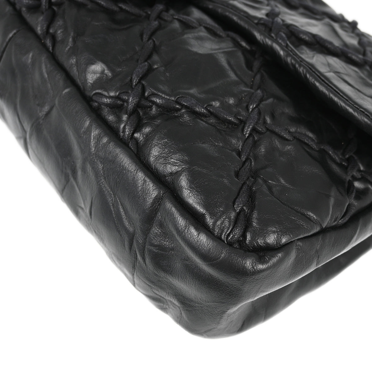 Chanel 2010-2011 Black Calfskin Ultra Stitch Chain Shoulder Bag