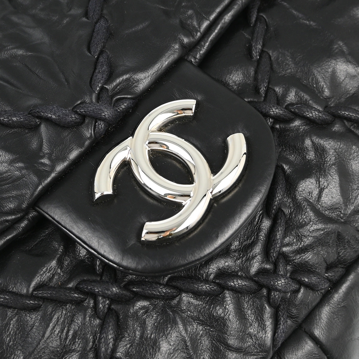 Chanel 2010-2011 Black Calfskin Ultra Stitch Chain Shoulder Bag