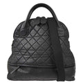 Chanel 2011 Black Glitter Fabric Coco Cocoon 2way Shoulder Handbag