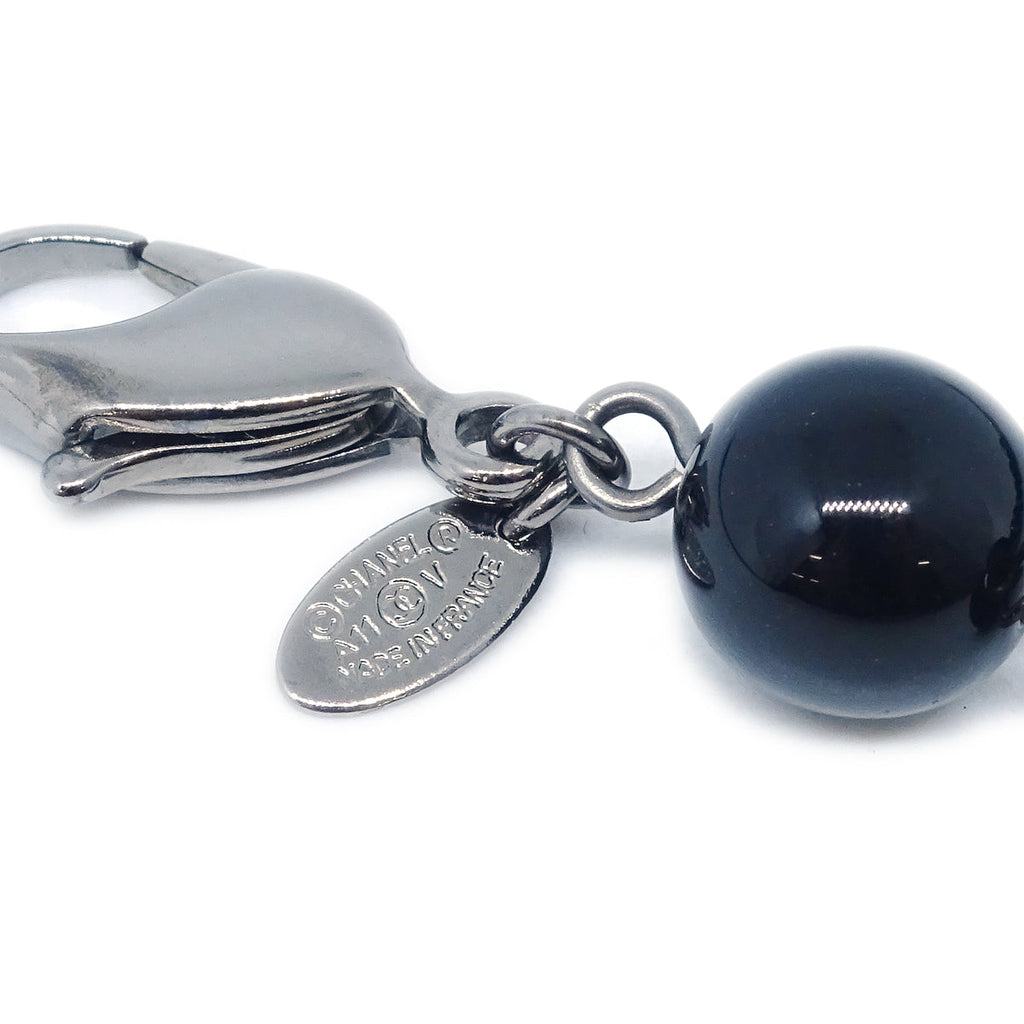 Chanel  Bracelet Artificial Pearl Black A11V