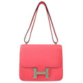 Hermes 2018 Rose Azalee Evercolor Constance 3 24 Shoulder Bag
