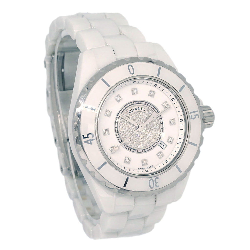 Chanel Ref.H2123 J12 33mm Quartz Watch Ceramic Diamond