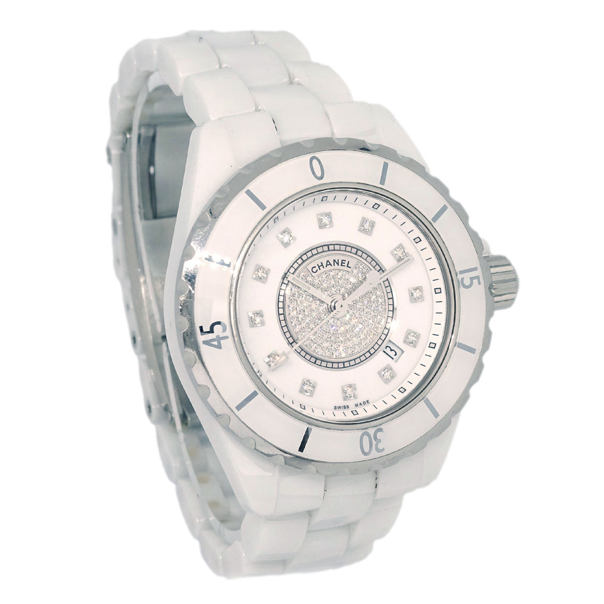 Chanel Ref.H2123 J12 33mm Quartz Watch Ceramic Diamond