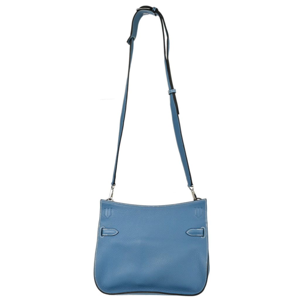 Hermes 2010 Blue Jean Taurillon Clemence Jypsiere 28 Shoulder Bag
