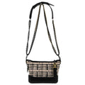 Chanel 2019 Black Calfskin Tweed Small Gabrielle Shoulder Bag