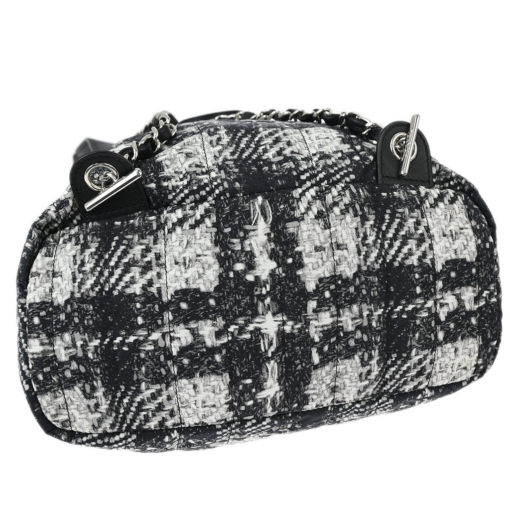 Chanel 2013-2014 Black White Tweed Print Backpack