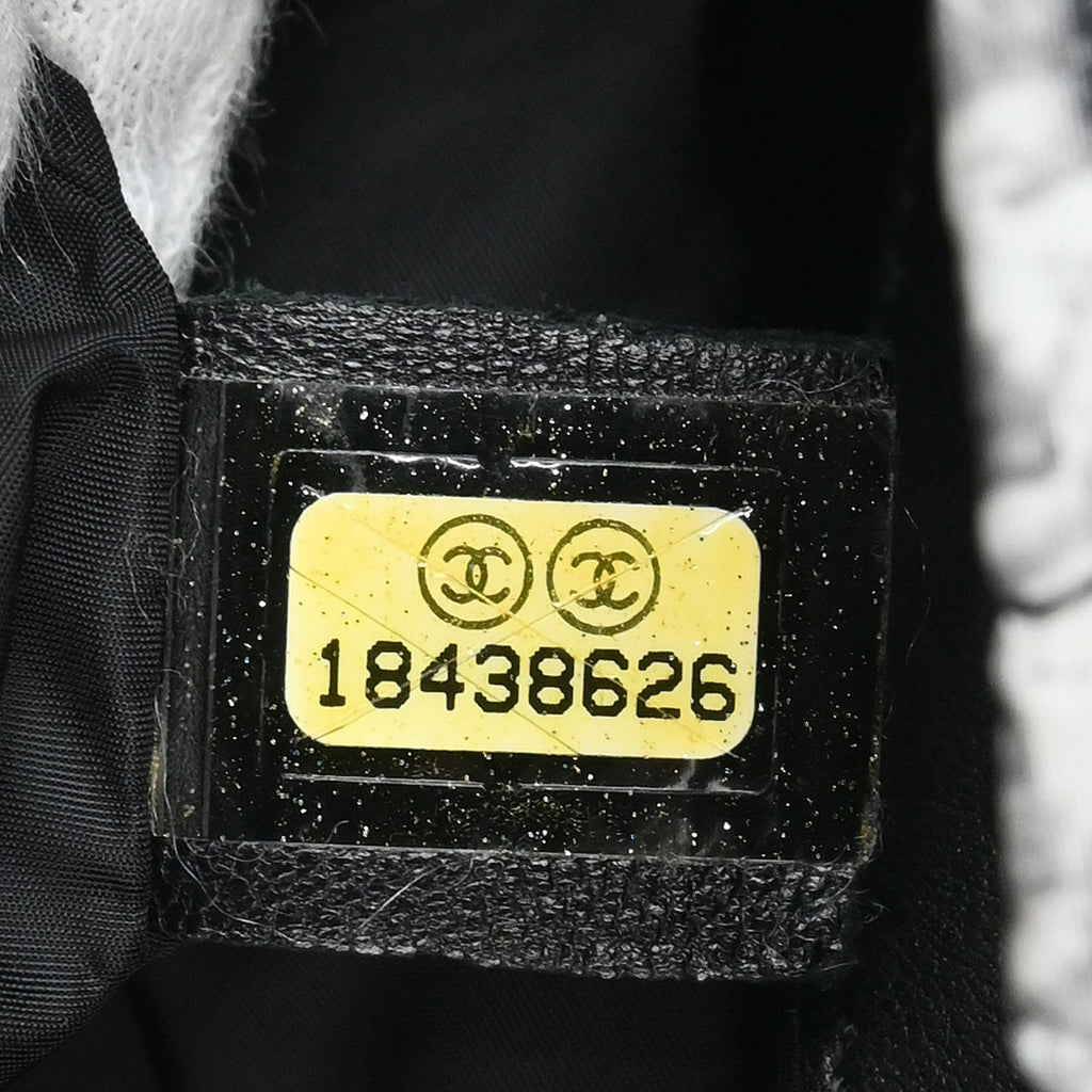 Chanel 2013-2014 Black White Tweed Print Backpack