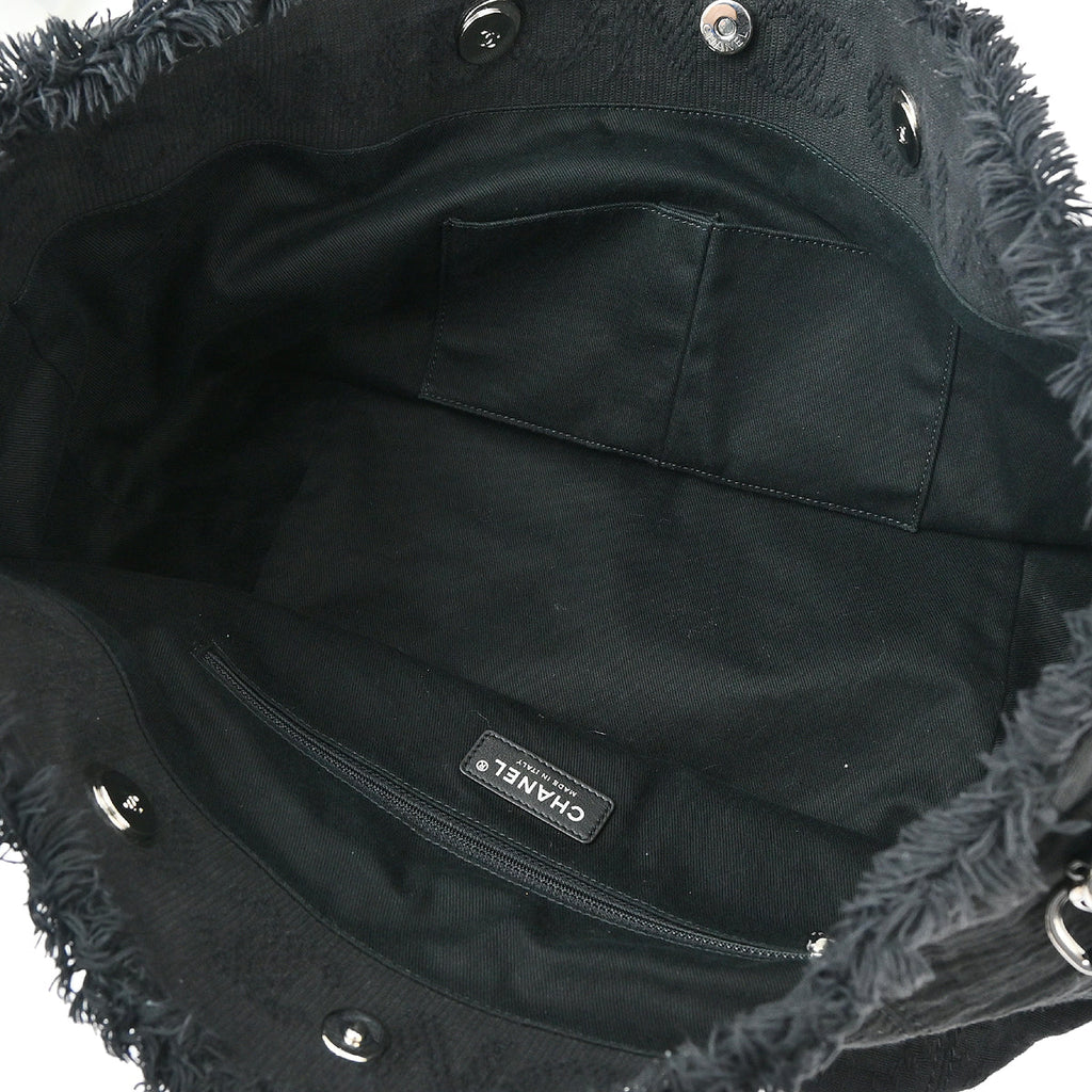 Chanel 2019 Black Canvas Double Face Tote Bag