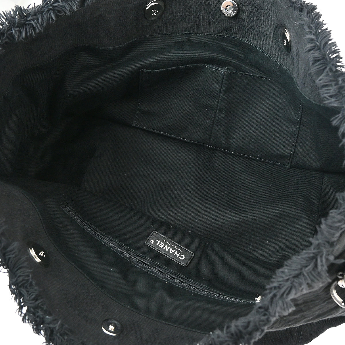 Chanel 2019 Black Canvas Double Face Tote Bag