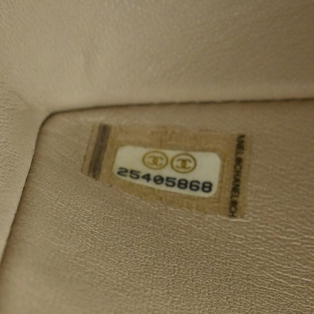 Boy Chanel 2015 Beige Lambskin Medium Chain Shoulder Bag