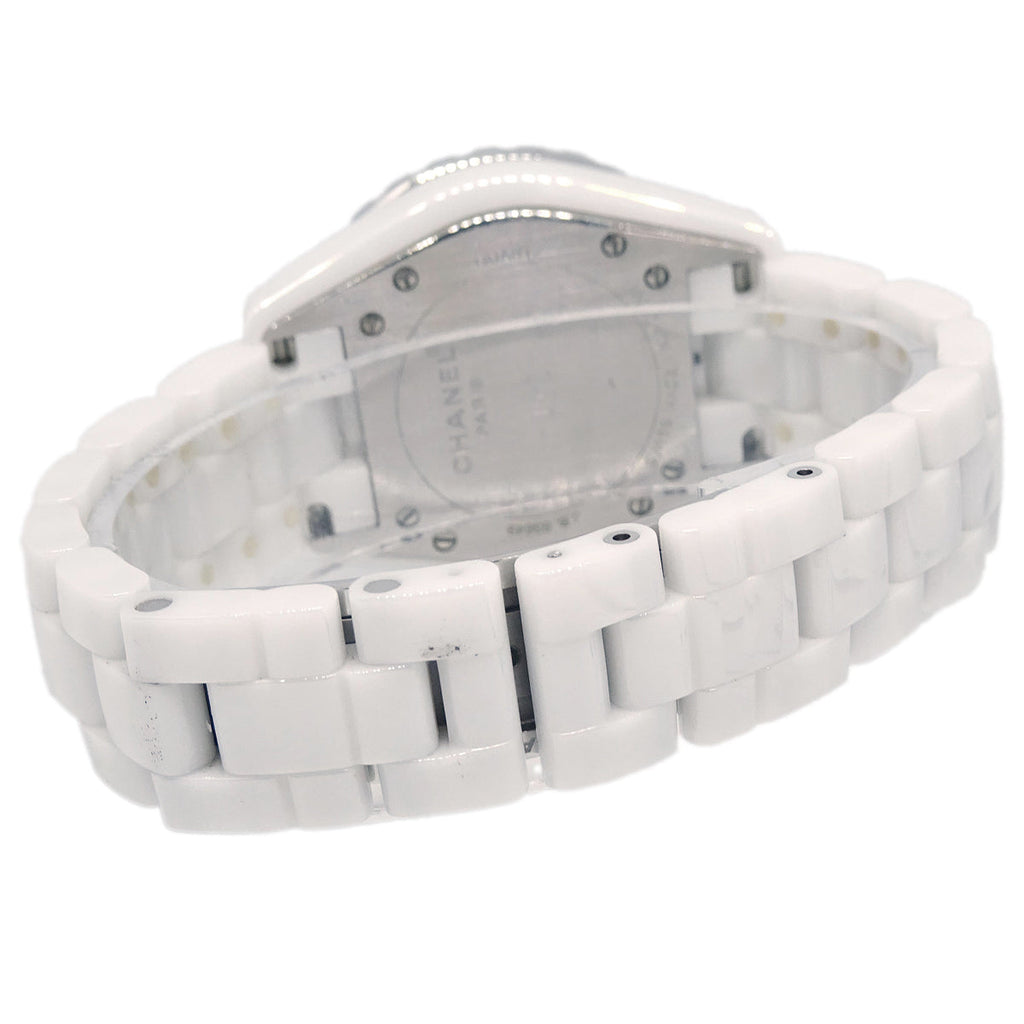 Chanel Ref.H1628 2009 J12 Quartz 33mm Watch Ceramic SS Diamond