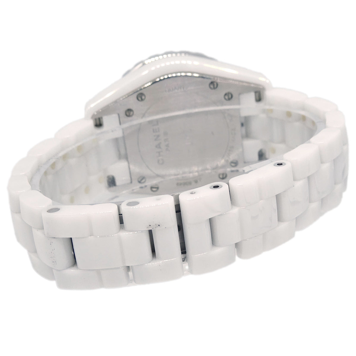 Chanel Ref.H1628 2009 J12 Quartz 33mm Watch Ceramic SS Diamond
