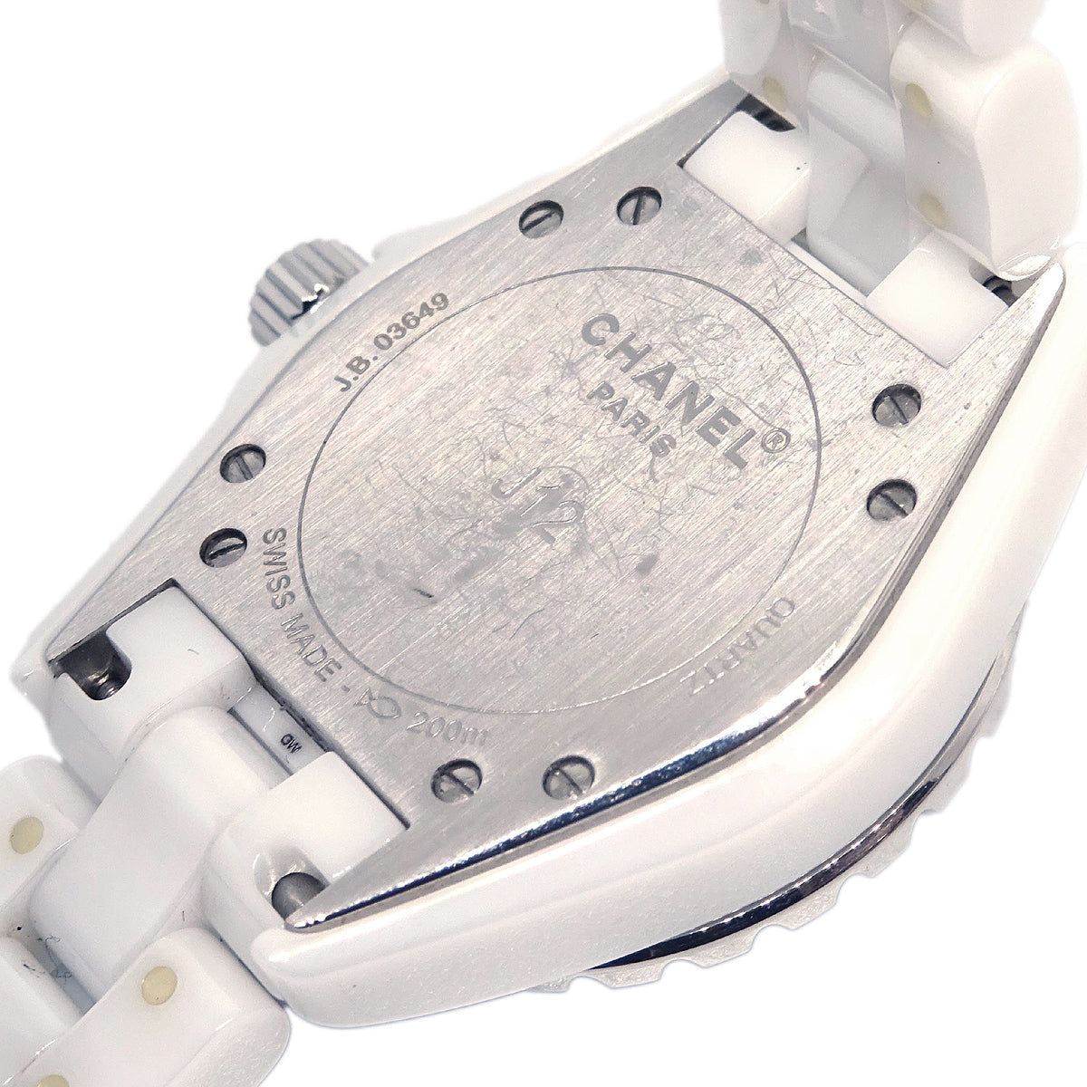 Chanel Ref.H1628 2009 J12 Quartz 33mm Watch Ceramic SS Diamond