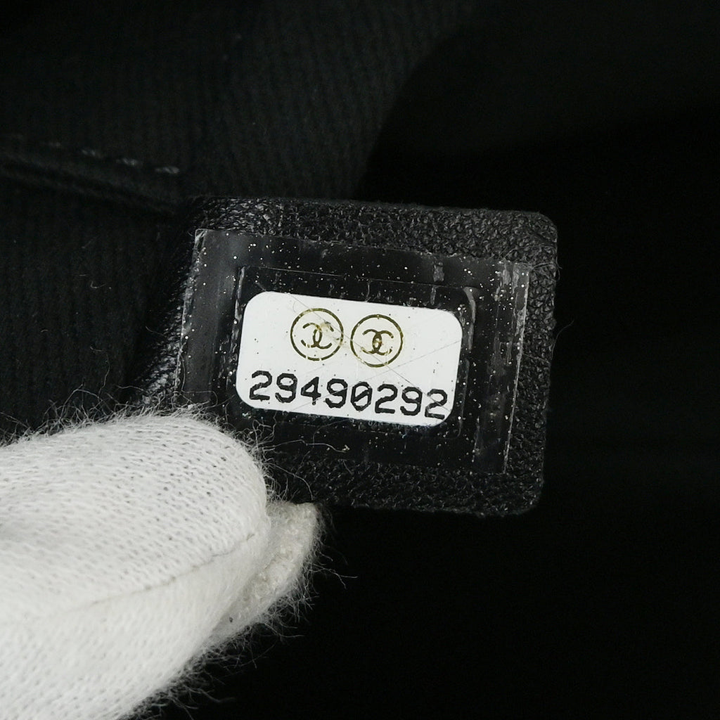 Chanel 2019 Black Canvas Small Deauville Shoulder Tote Bag