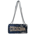 Chanel 2017 Blue Sequins Coco Cuba Flap Double Chain Shoulder Bag