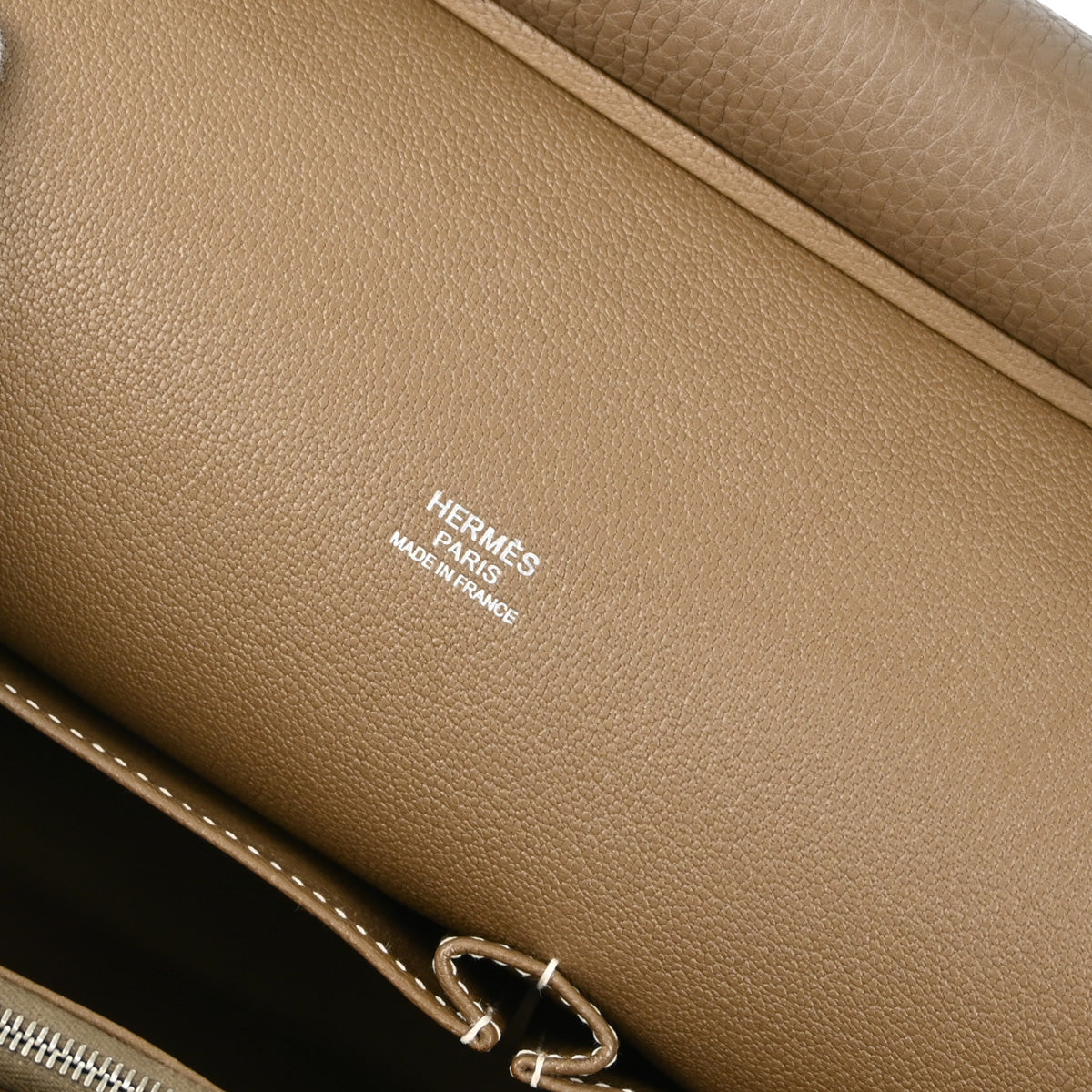 Hermes 2015 Etoupe Taurillon Clemence Jypsiere 31 Shoulder Bag