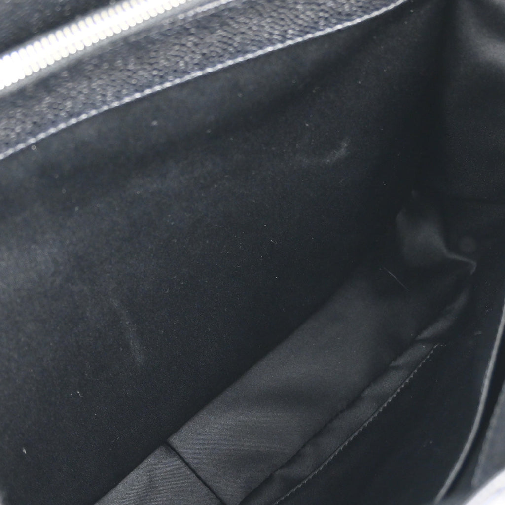 Chanel 2012 Black Caviar Grand Shopping Tote GST Chain Handbag
