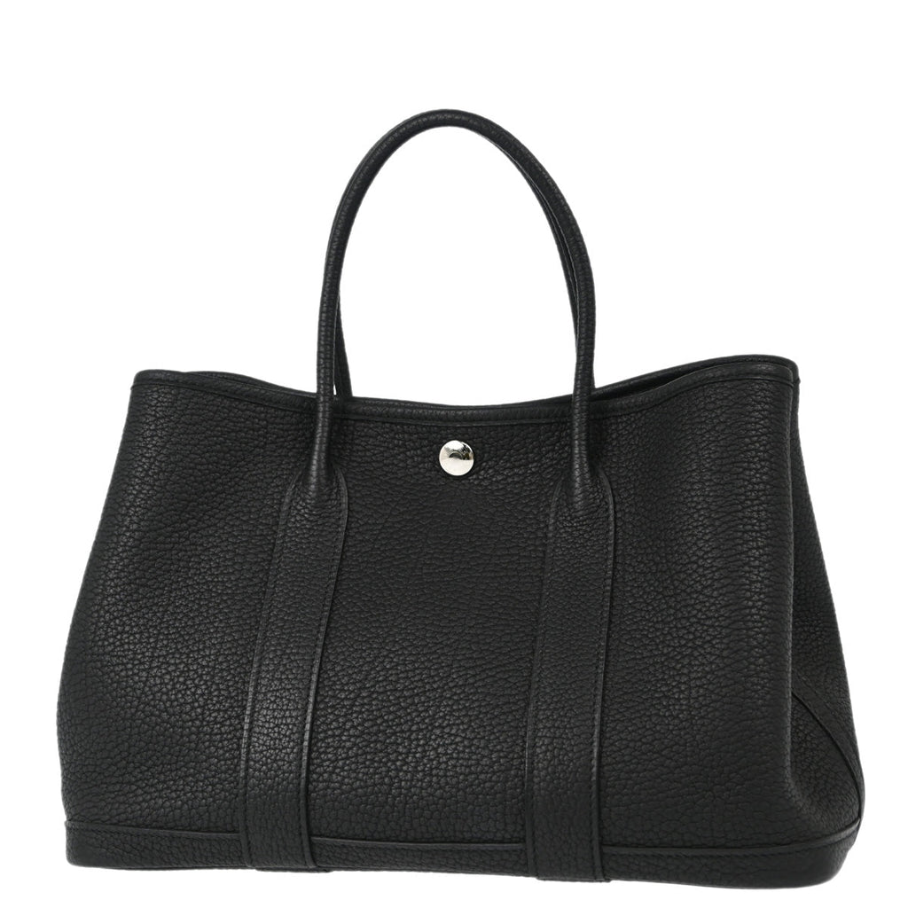 Hermes 2015 Black Negonda Garden Party TPM Tote Handbag
