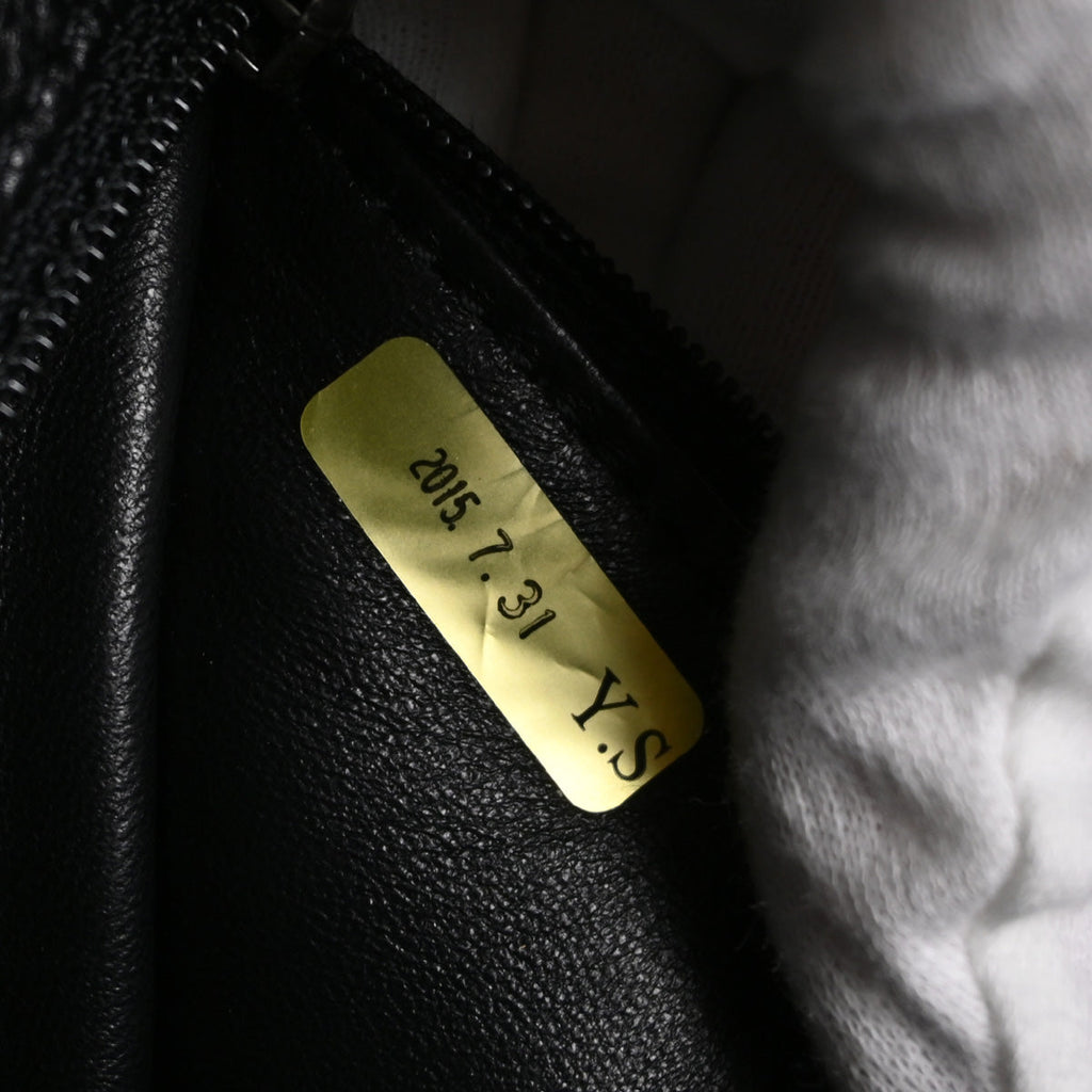 Chanel 2015-2016 Black Fur Caviar Shoulder Tote Bag