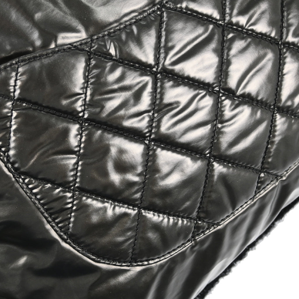 Chanel 2010-2011 Black Vinyl Polar Bon Bon Tote Bag