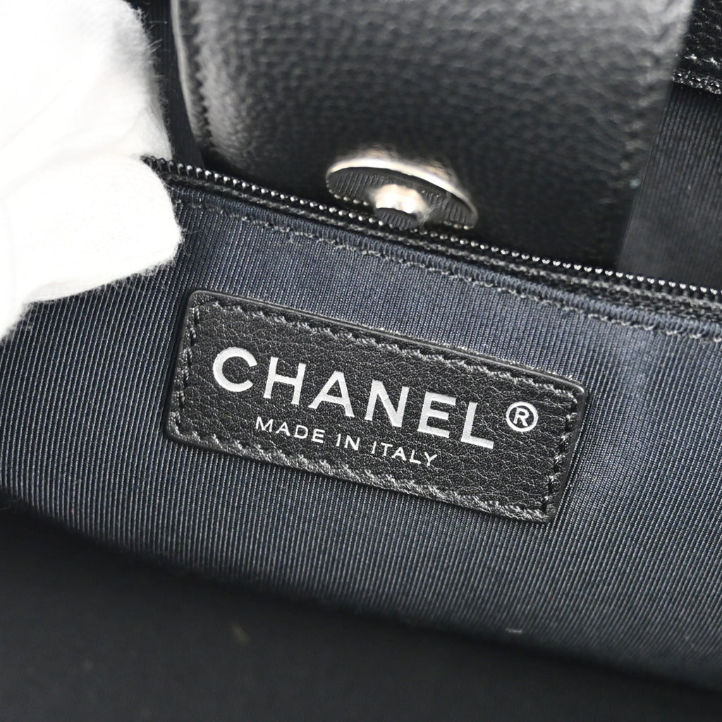 Chanel 2012-2013 Black Calfskin Executive Cerf Tote Shoulder Bag