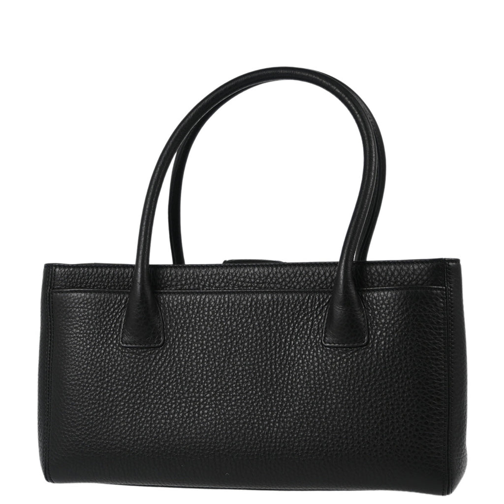 Chanel 2014-2015 Black Deerskin Executive Cerf Tote Shoulder Bag